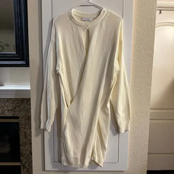 JW ANDERSON Twist-front cutout cotton dress Cream Size XS - Picture 6 of 13